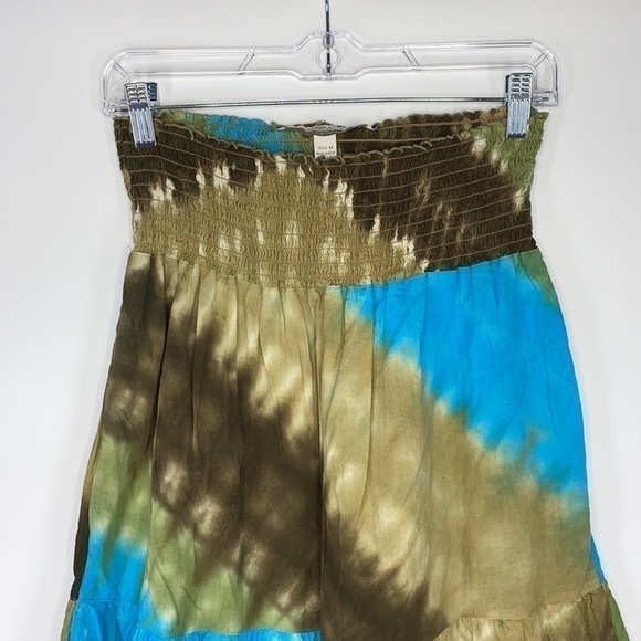 Debbie Kate South Beach Boston Proper Tie Dye Strapless Dress Size Medium - Picture 2 of 8